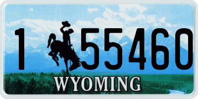 WY license plate 155460