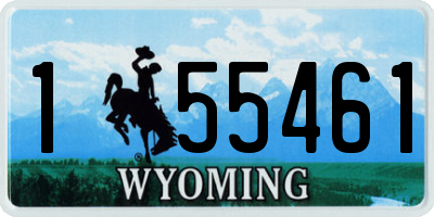 WY license plate 155461