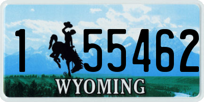 WY license plate 155462