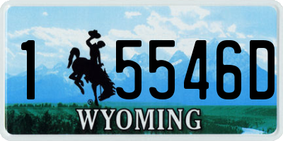WY license plate 15546D