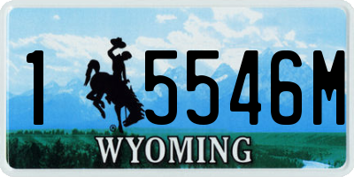 WY license plate 15546M