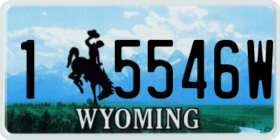 WY license plate 15546W