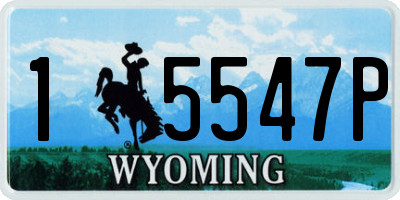 WY license plate 15547P