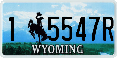 WY license plate 15547R