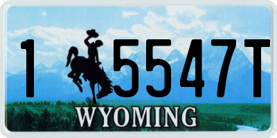 WY license plate 15547T