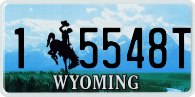 WY license plate 15548T