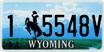 WY license plate 15548V