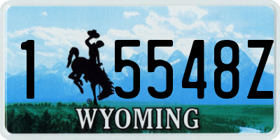 WY license plate 15548Z