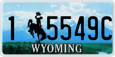 WY license plate 15549C