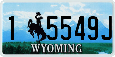 WY license plate 15549J