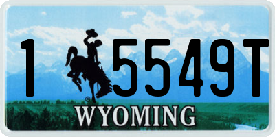 WY license plate 15549T