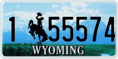 WY license plate 155574