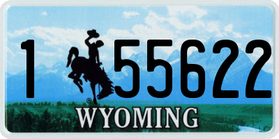 WY license plate 155622