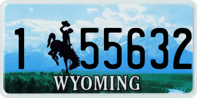 WY license plate 155632