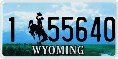 WY license plate 155640