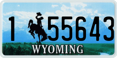 WY license plate 155643
