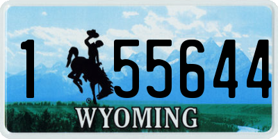WY license plate 155644