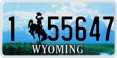 WY license plate 155647
