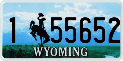 WY license plate 155652