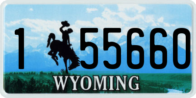 WY license plate 155660