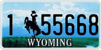 WY license plate 155668