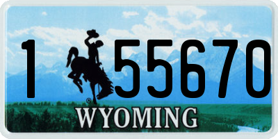WY license plate 155670