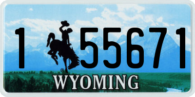 WY license plate 155671