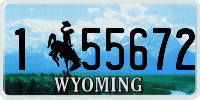 WY license plate 155672