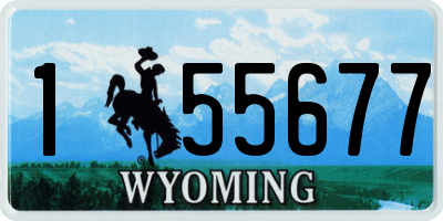 WY license plate 155677
