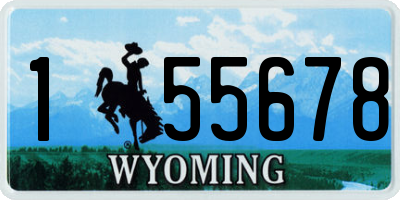 WY license plate 155678
