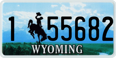 WY license plate 155682