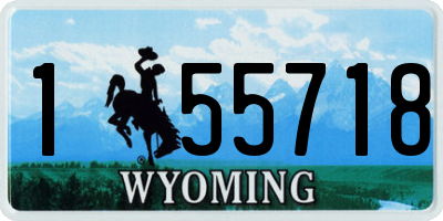 WY license plate 155718