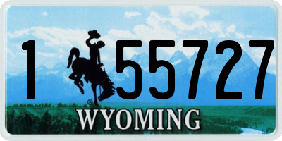 WY license plate 155727