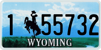 WY license plate 155732