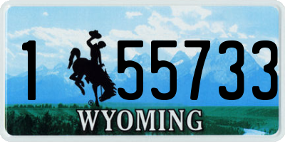 WY license plate 155733