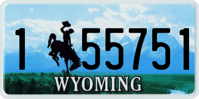 WY license plate 155751