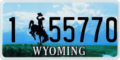 WY license plate 155770