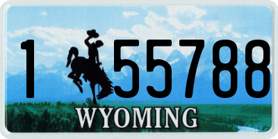 WY license plate 155788