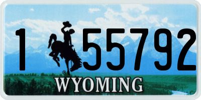 WY license plate 155792