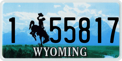 WY license plate 155817