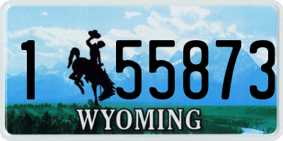 WY license plate 155873
