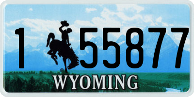 WY license plate 155877