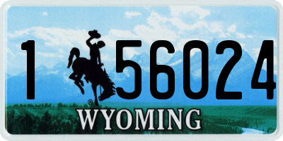 WY license plate 156024