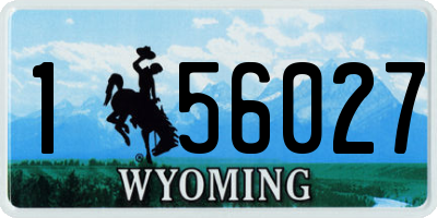WY license plate 156027