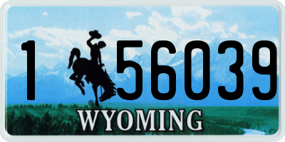 WY license plate 156039
