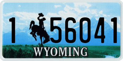 WY license plate 156041