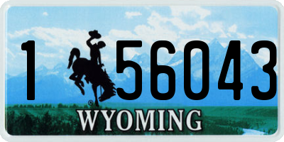 WY license plate 156043