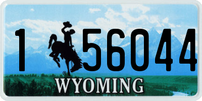 WY license plate 156044
