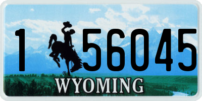 WY license plate 156045