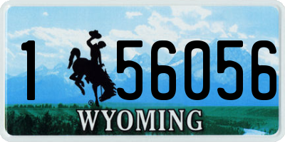 WY license plate 156056